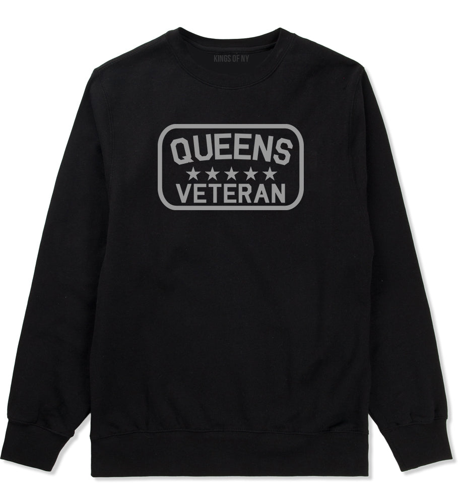 Queens Veteran Mens Crewneck Sweatshirt Black