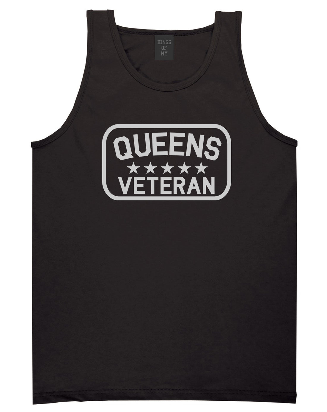 Queens Veteran Mens Tank Top Shirt Black