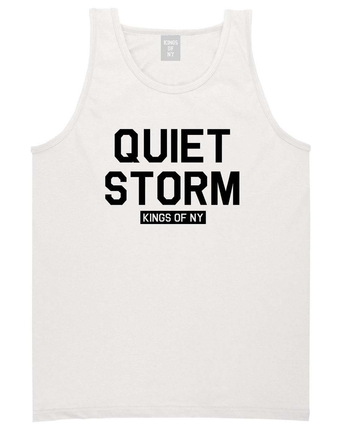 Quiet Storm Kings Of NY Mens Tank Top Shirt White