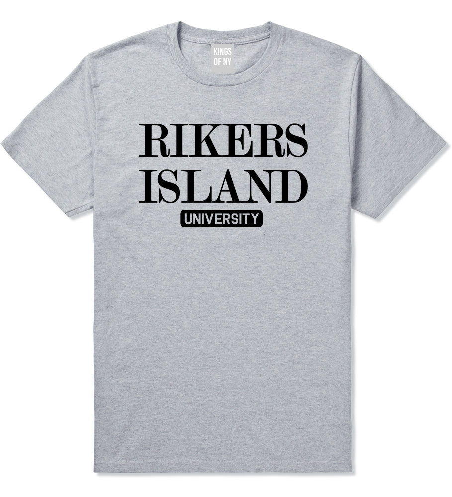 Rikers Island University Mens T-Shirt Grey
