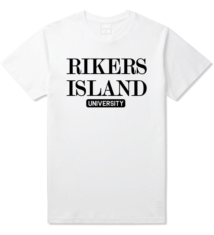 Rikers Island University Mens T-Shirt White