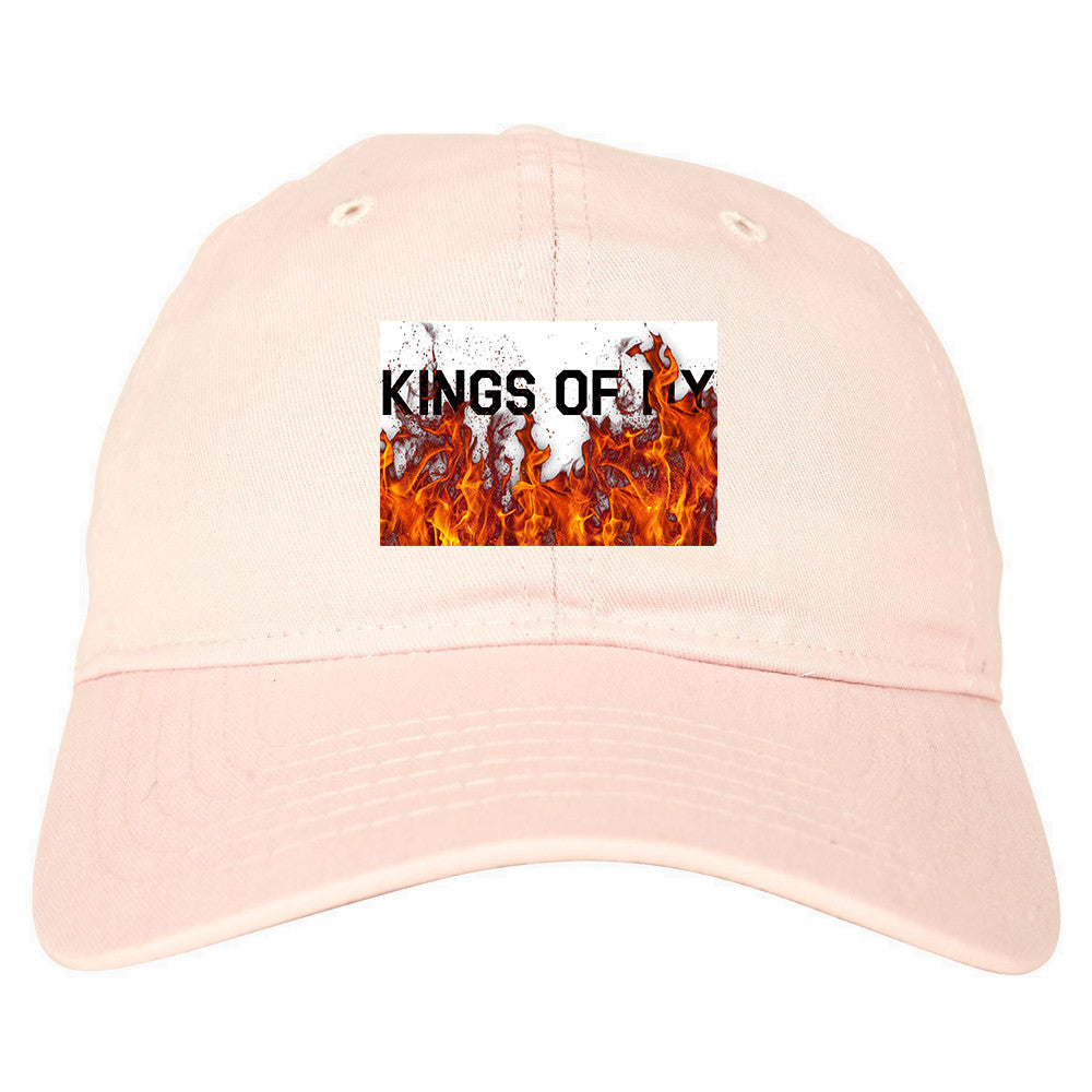 Rising From The Flames Dad Hat in Pink