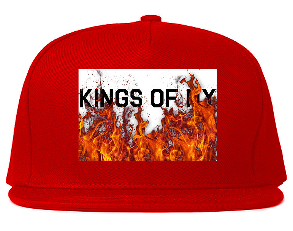 Rising From The Flames Snapback Hat Cap in Red