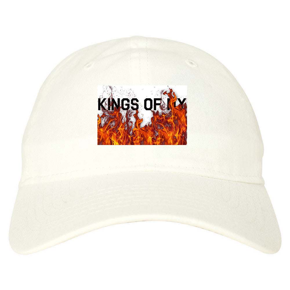 Rising From The Flames Dad Hat in White