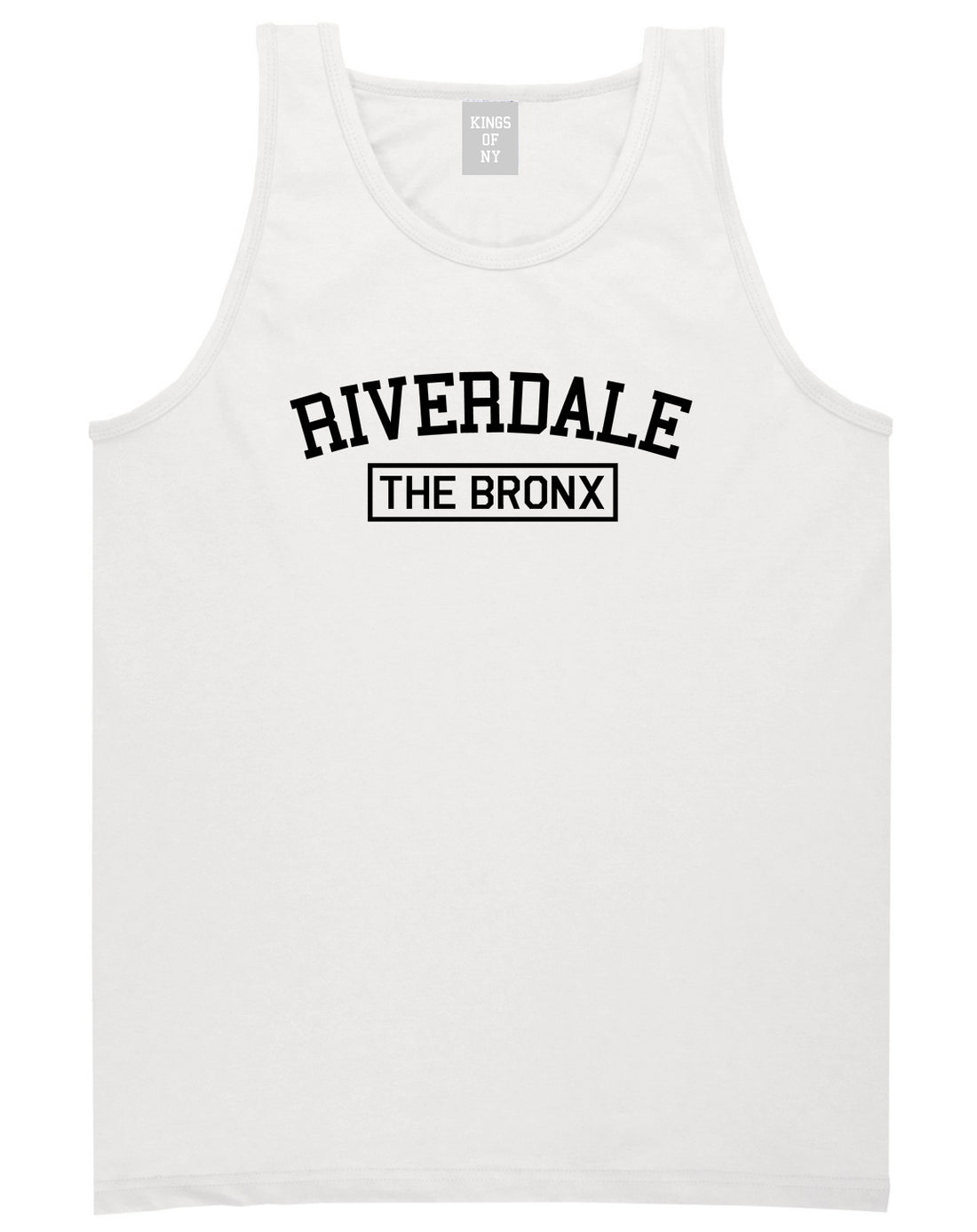 Riverdale The Bronx NY Mens Tank Top T-Shirt White