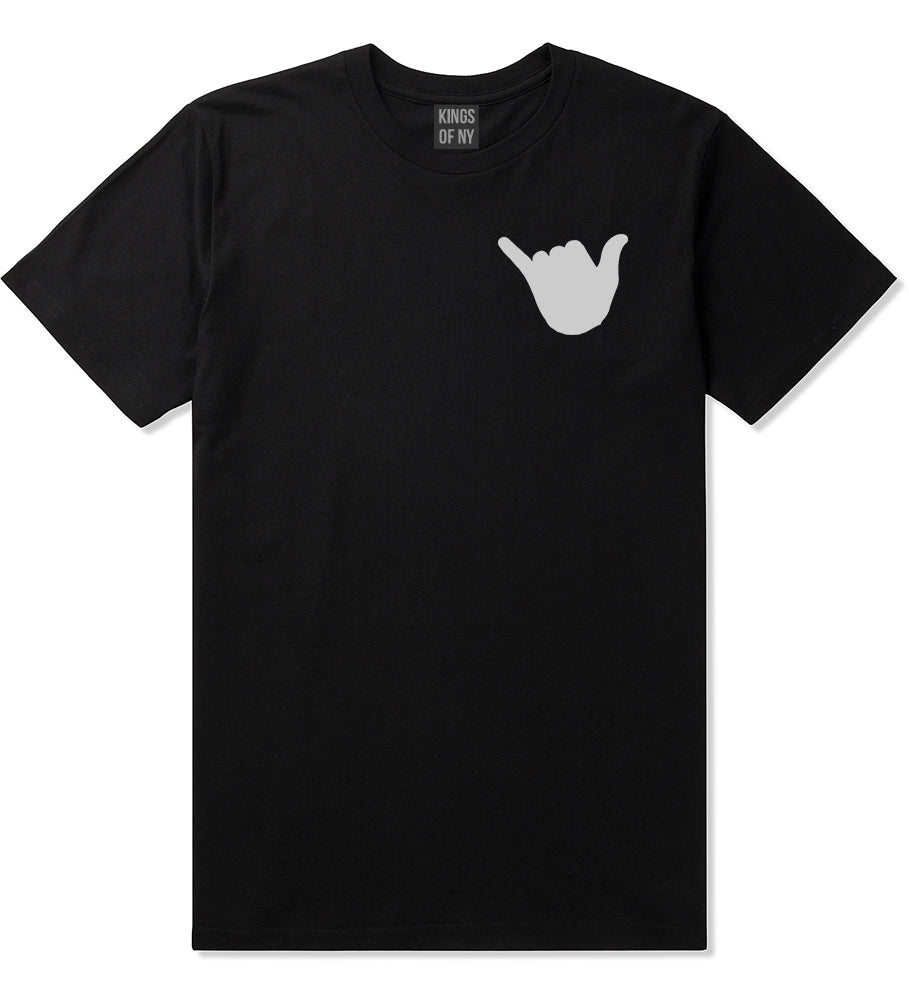 Rock On Hand Chest Black T-Shirt by Kings Of NY