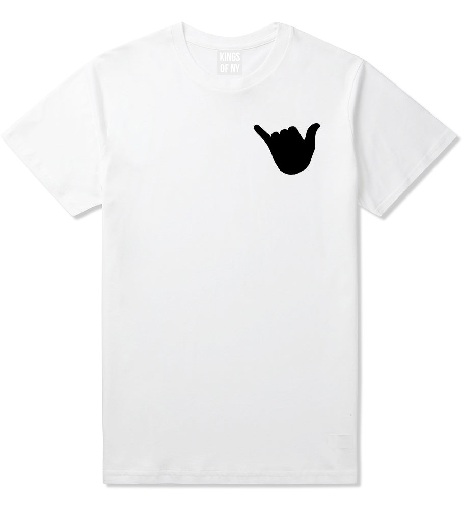 Rock On Hand Chest White T-Shirt by Kings Of NY