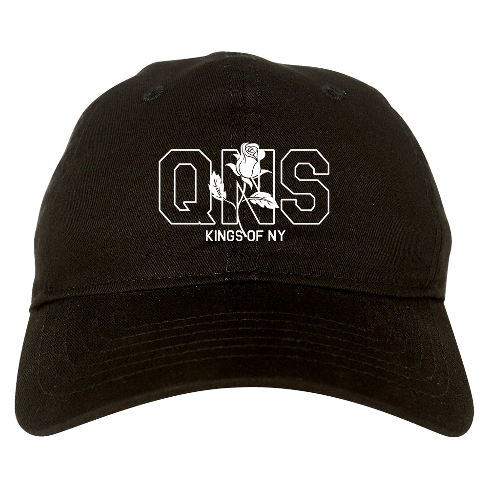 Rose QNS Queens Kings Of NY Mens Dad Hat Black