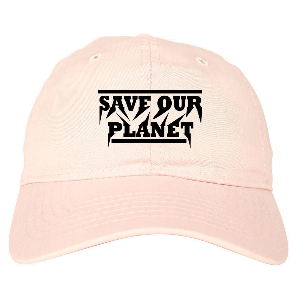 Save Our Planet Mens Dad Hat Pink