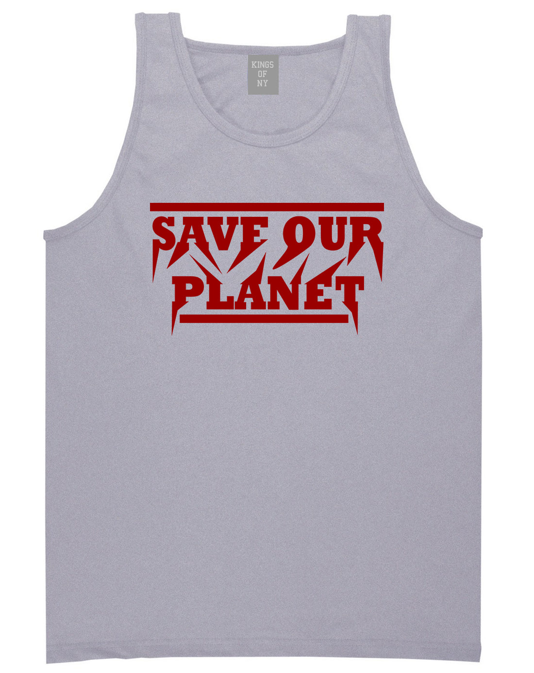 Save Our Planet Mens Tank Top Shirt Grey
