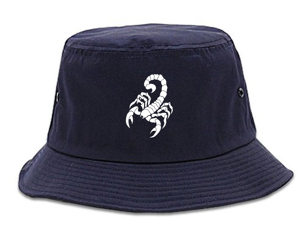 Scorpion Insect Mens Bucket Hat Navy Blue