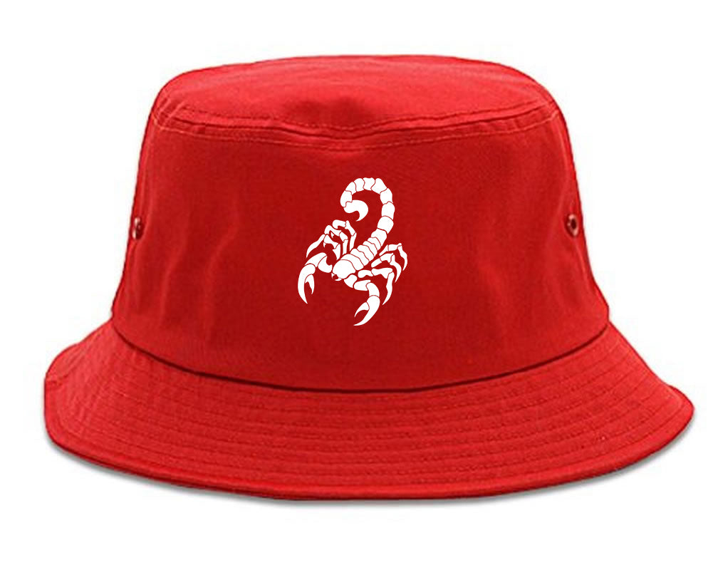 Scorpion Insect Mens Bucket Hat Red