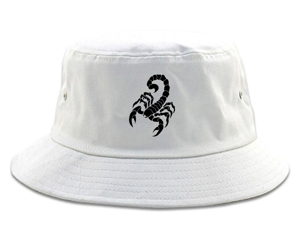 Scorpion Insect Mens Bucket Hat White