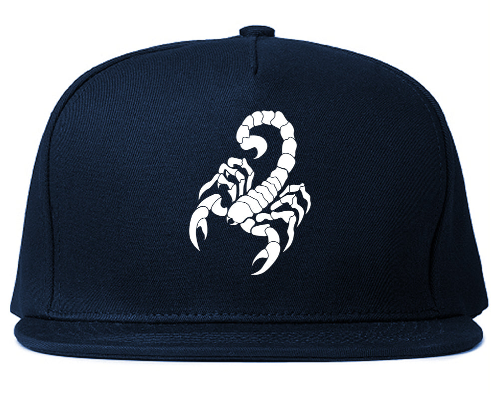 Scorpion Insect Mens Snapback Hat Navy Blue