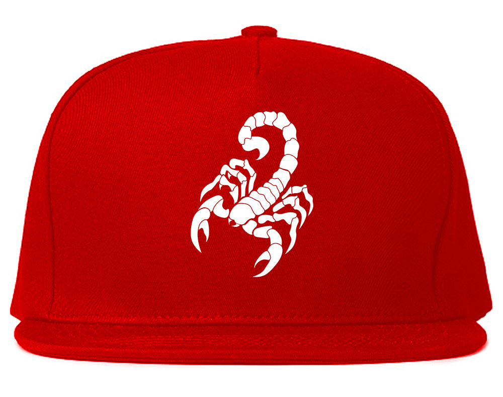 Scorpion Insect Mens Snapback Hat Red