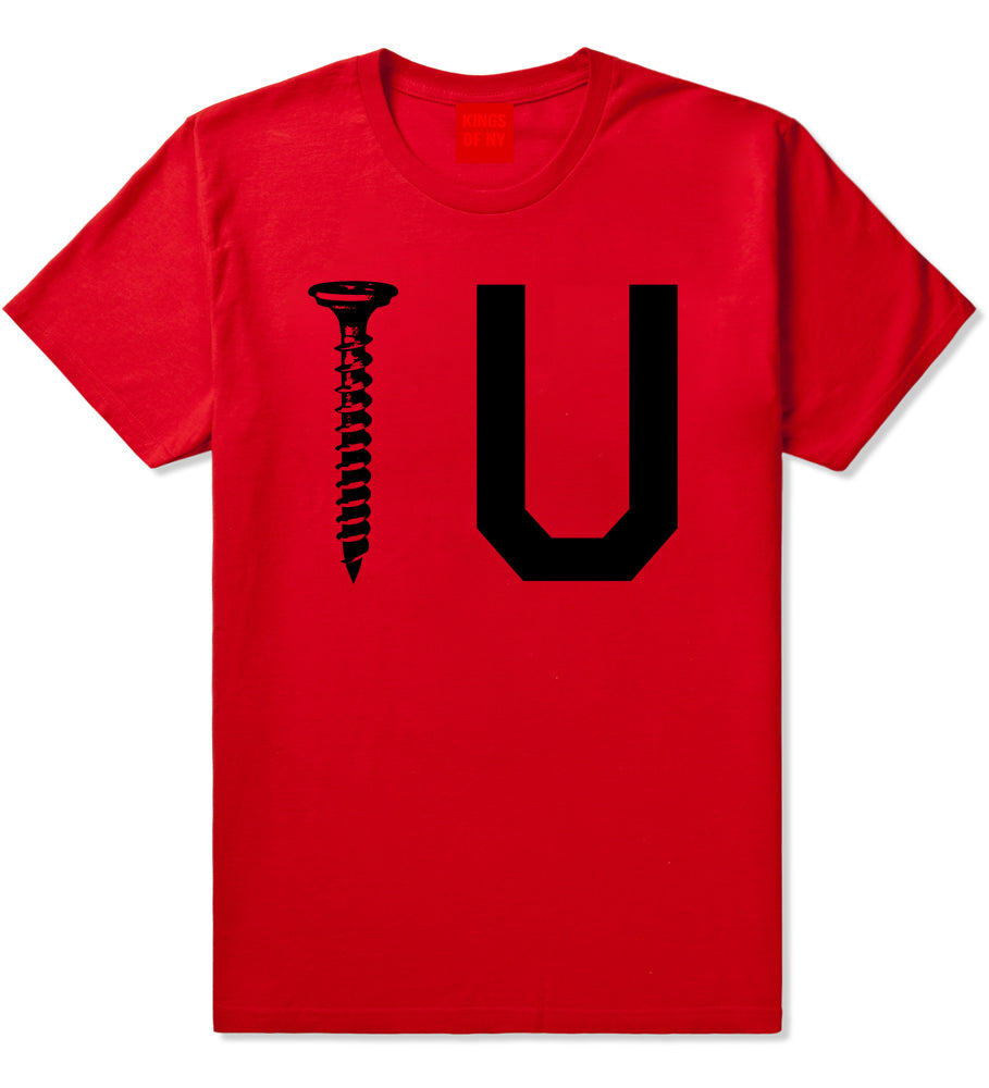 Screw U Funny Mens T-Shirt Red