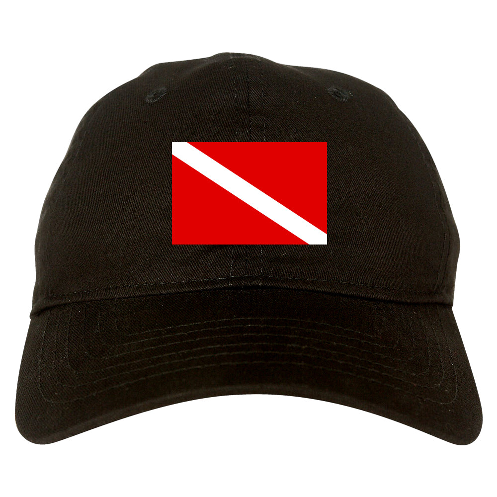 Scuba_Dive_Flag_Chest Mens Black Snapback Hat by Kings Of NY