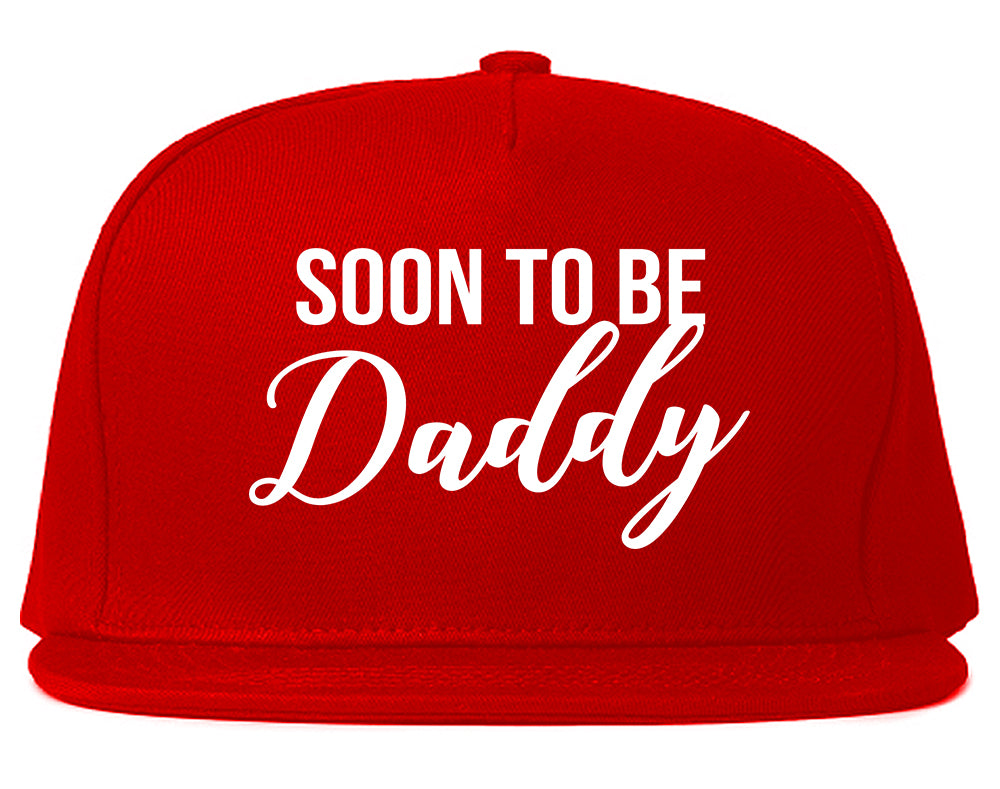 Soon To Be Daddy Pregnancy Announcement Mens Snapback Hat Red