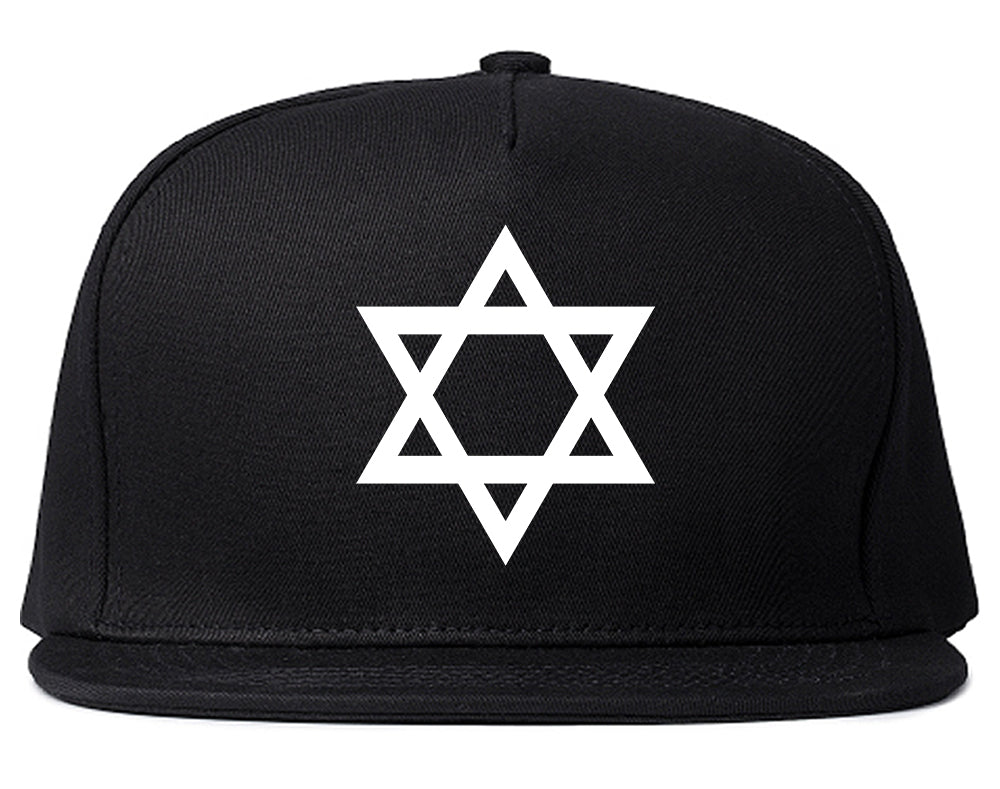 Star Of David Chest Snapback Hat Black
