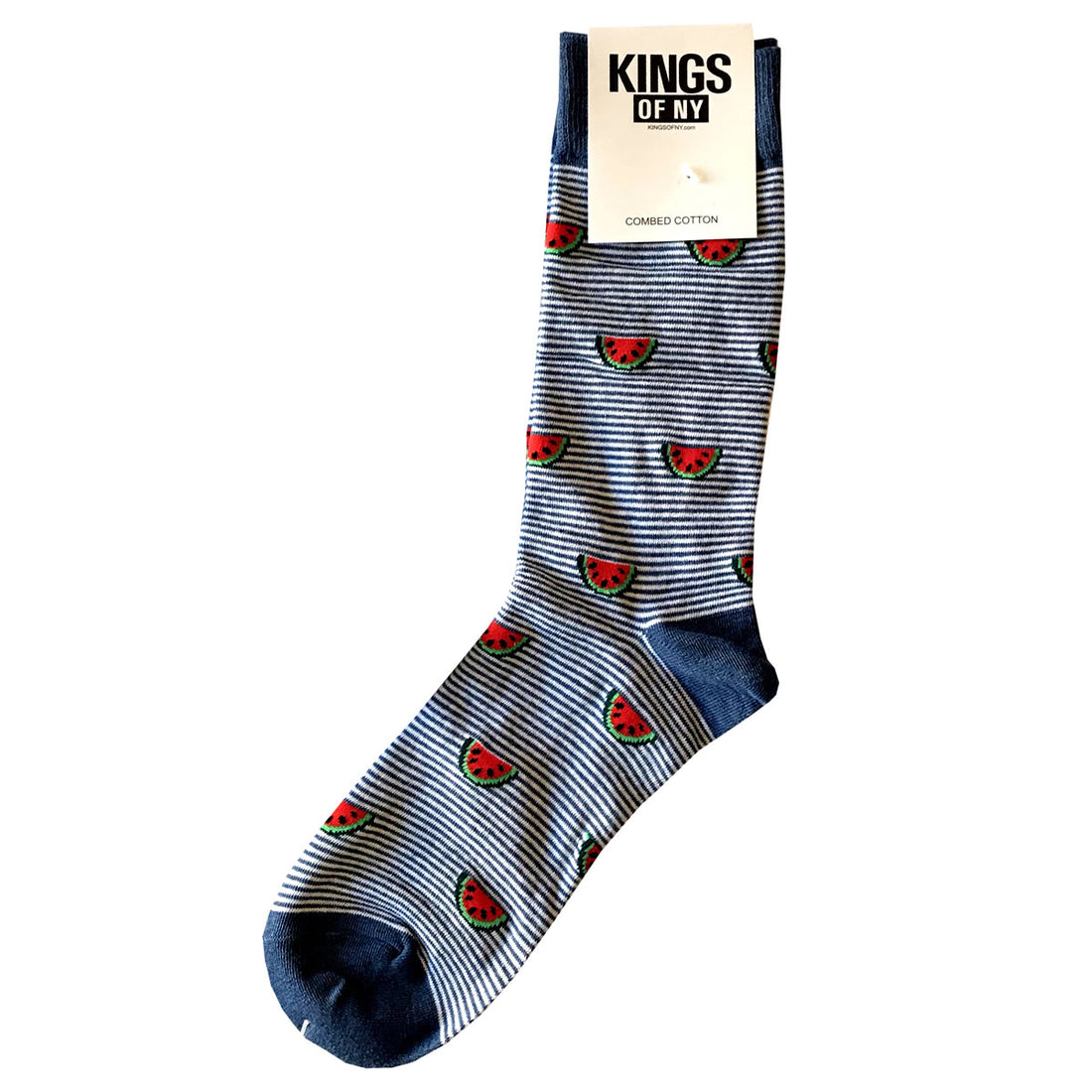 Striped Waterrmelon Slices Mens Cotton Socks