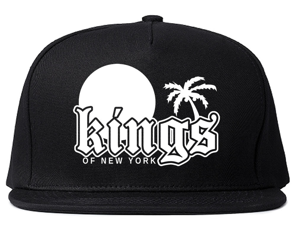 Sunsets And Palm Trees Mens Snapback Hat Black