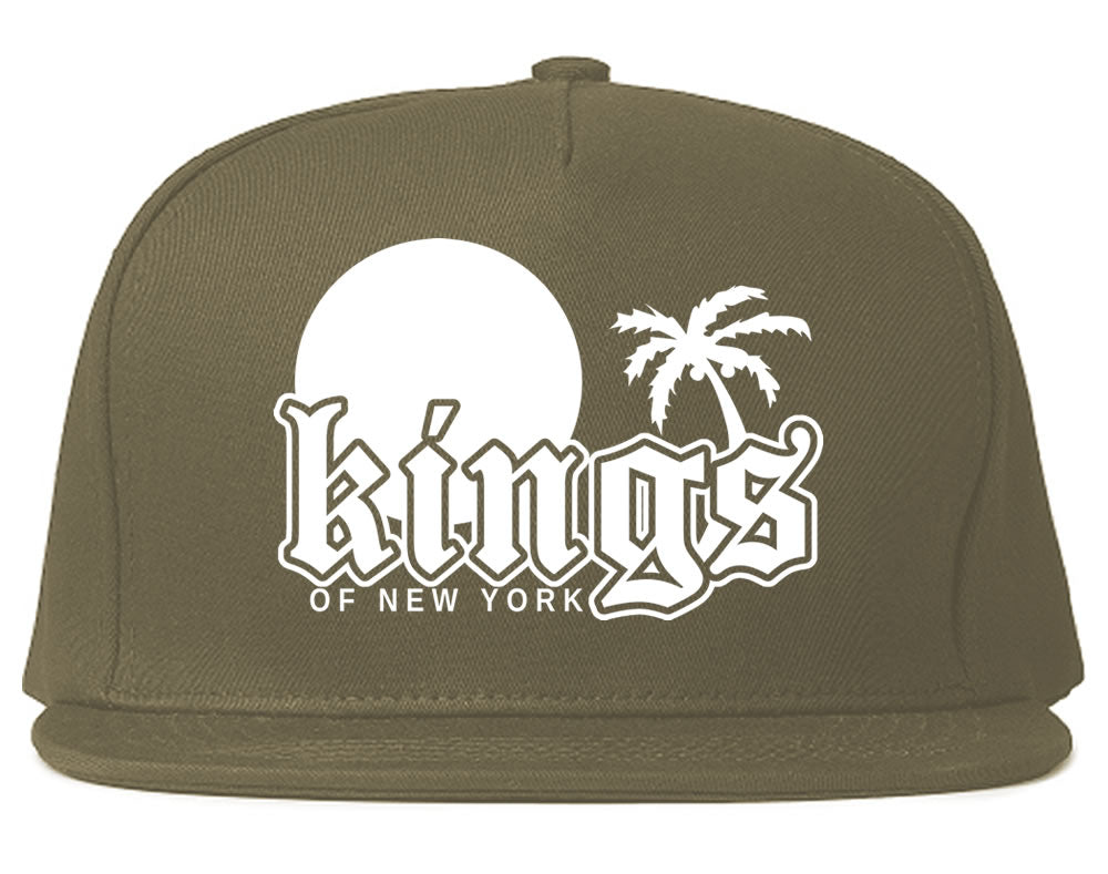 Sunsets And Palm Trees Mens Snapback Hat Grey