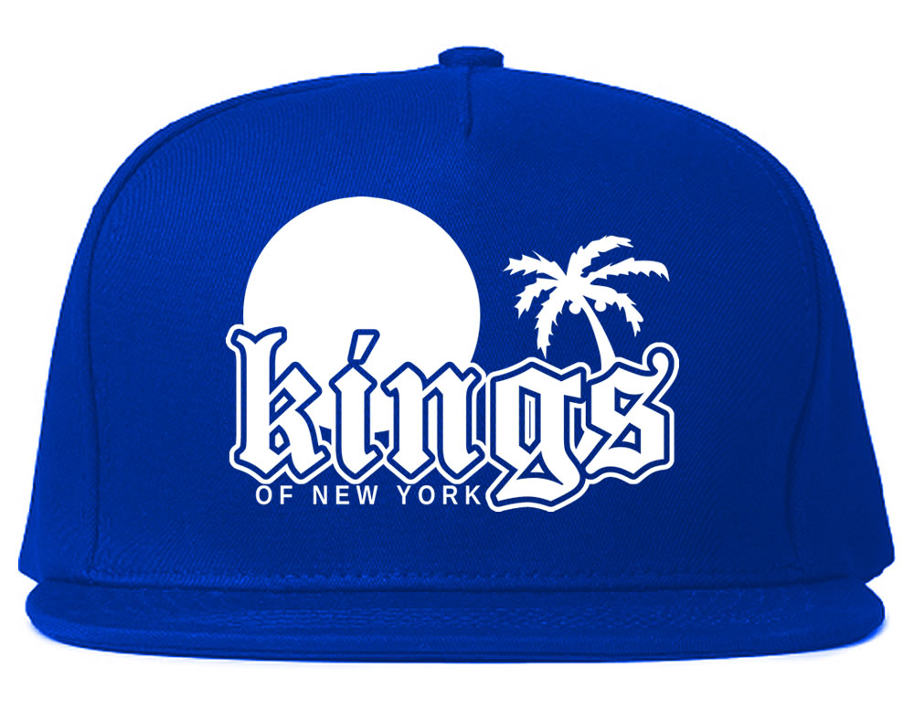 Sunsets And Palm Trees Mens Snapback Hat Royal Blue