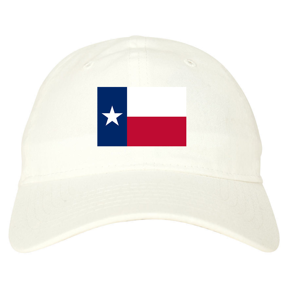 Texas State Flag TX Chest Mens Dad Hat White