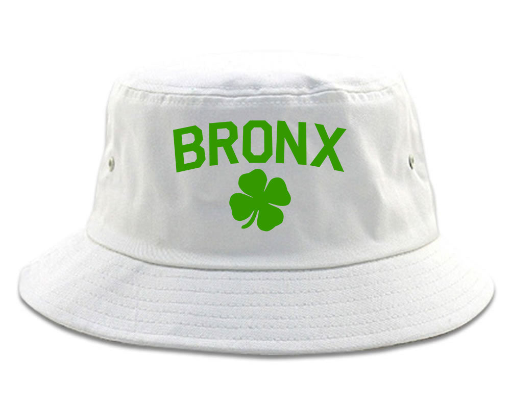 The Bronx Irish St Patricks Day Mens Bucket Hat White