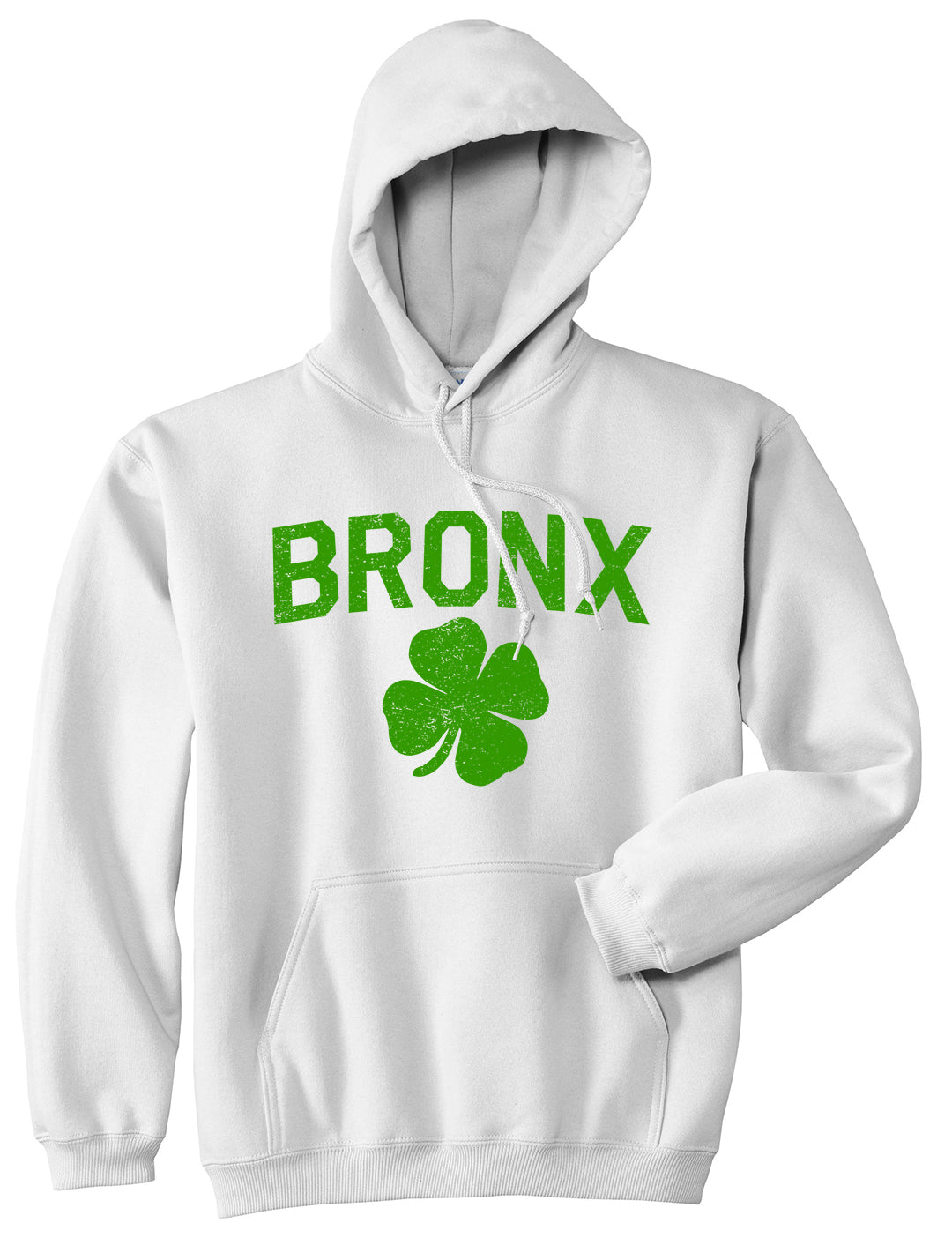 The Bronx Irish St Patricks Day Mens Pullover Hoodie White