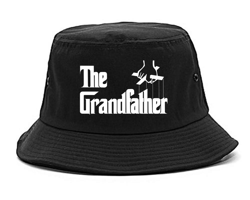 The Grandfather Funny New Grandpa Mens Bucket Hat Black