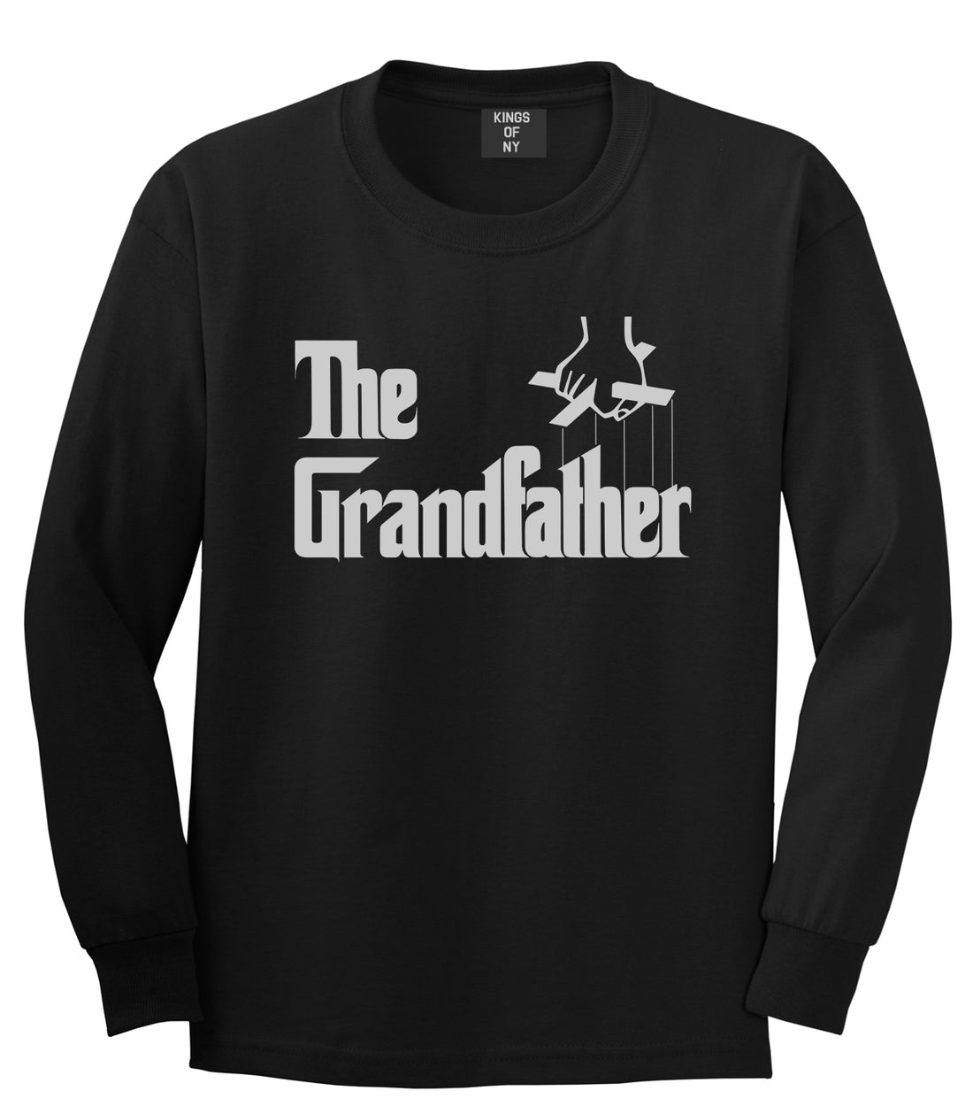 The Grandfather Funny New Grandpa Mens Long Sleeve T-Shirt Black