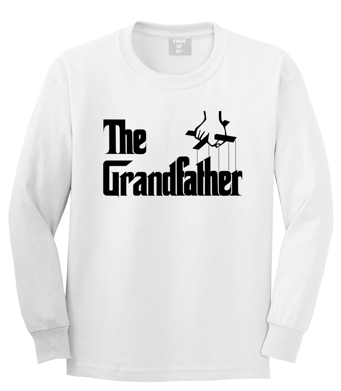 The Grandfather Funny New Grandpa Mens Long Sleeve T-Shirt White
