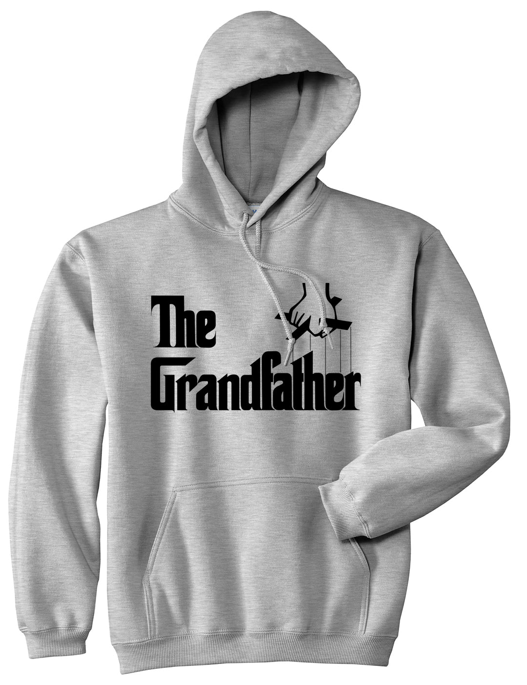 The Grandfather Funny New Grandpa Mens Pullover Hoodie Grey