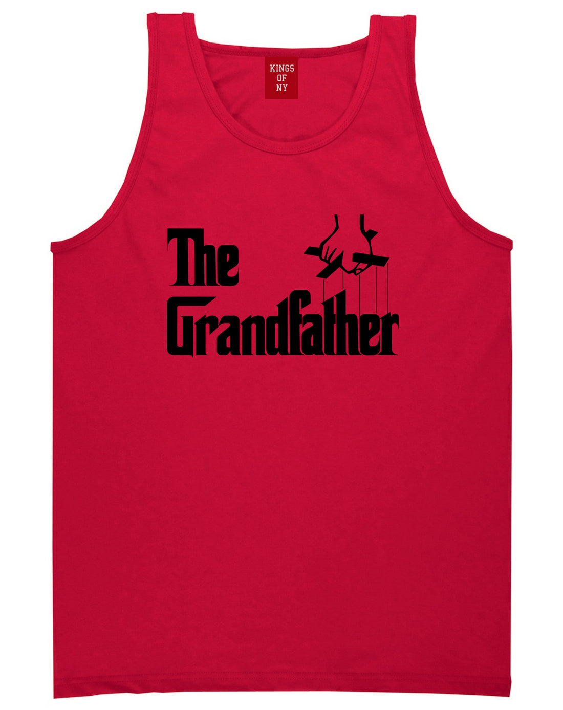 The Grandfather Funny New Grandpa Mens Tank Top T-Shirt Red