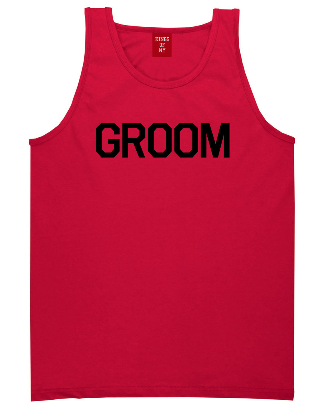 The Groom Bachelor Party Red Tank Top Shirt by Kings Of NY