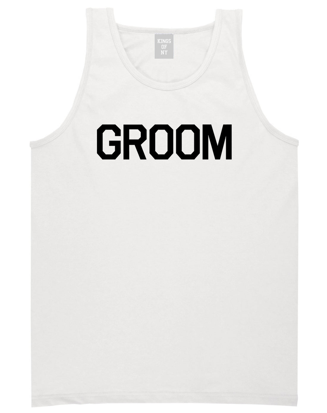 The Groom Bachelor Party White Tank Top Shirt by Kings Of NY