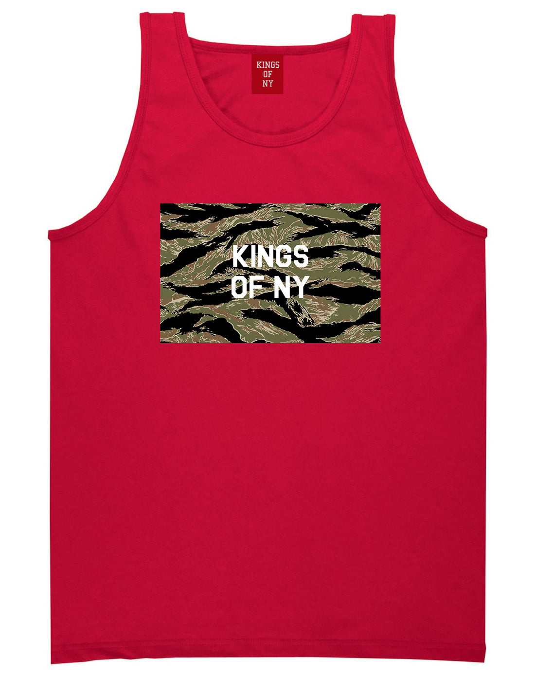 Tiger Stripe Camo Army Tank Top in Red