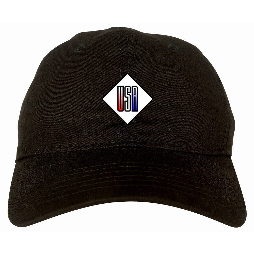 USA Diamond Logo Dad Hat in Black