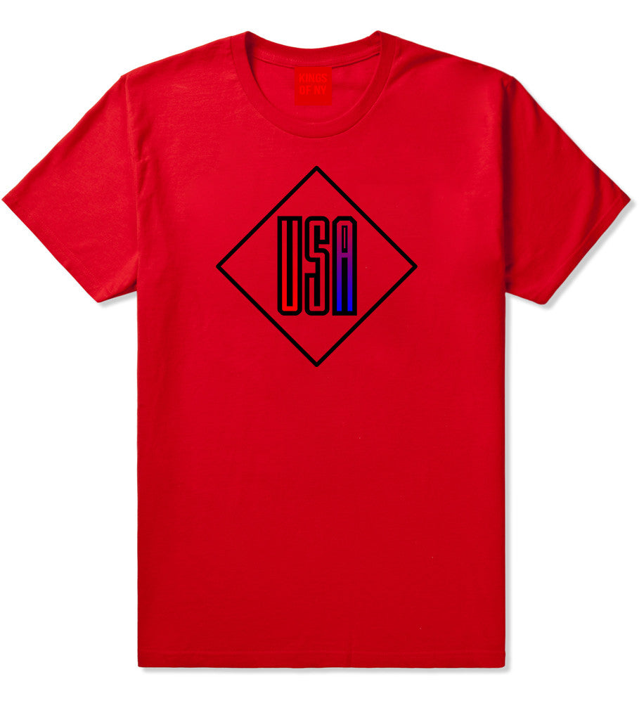 USA Diamond Logo T-Shirt in Red