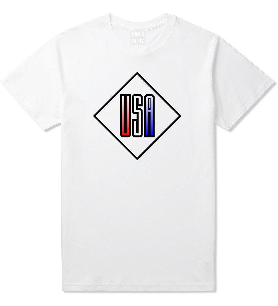 USA Diamond Logo T-Shirt in White