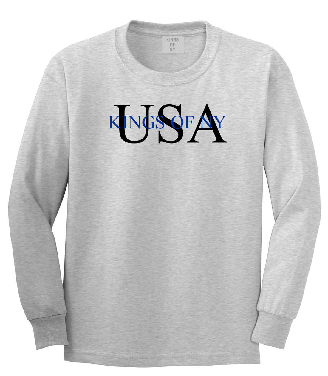 USA Kony Logo Long Sleeve T-Shirt in Grey