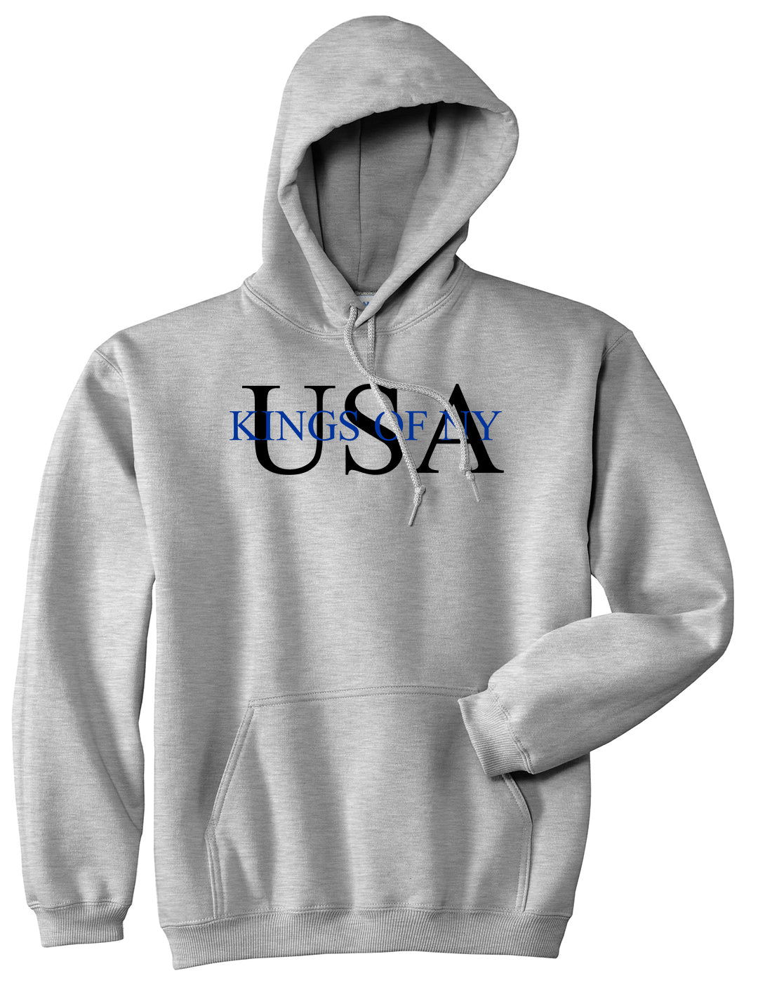 USA Kony Logo Pullover Hoodie in Grey