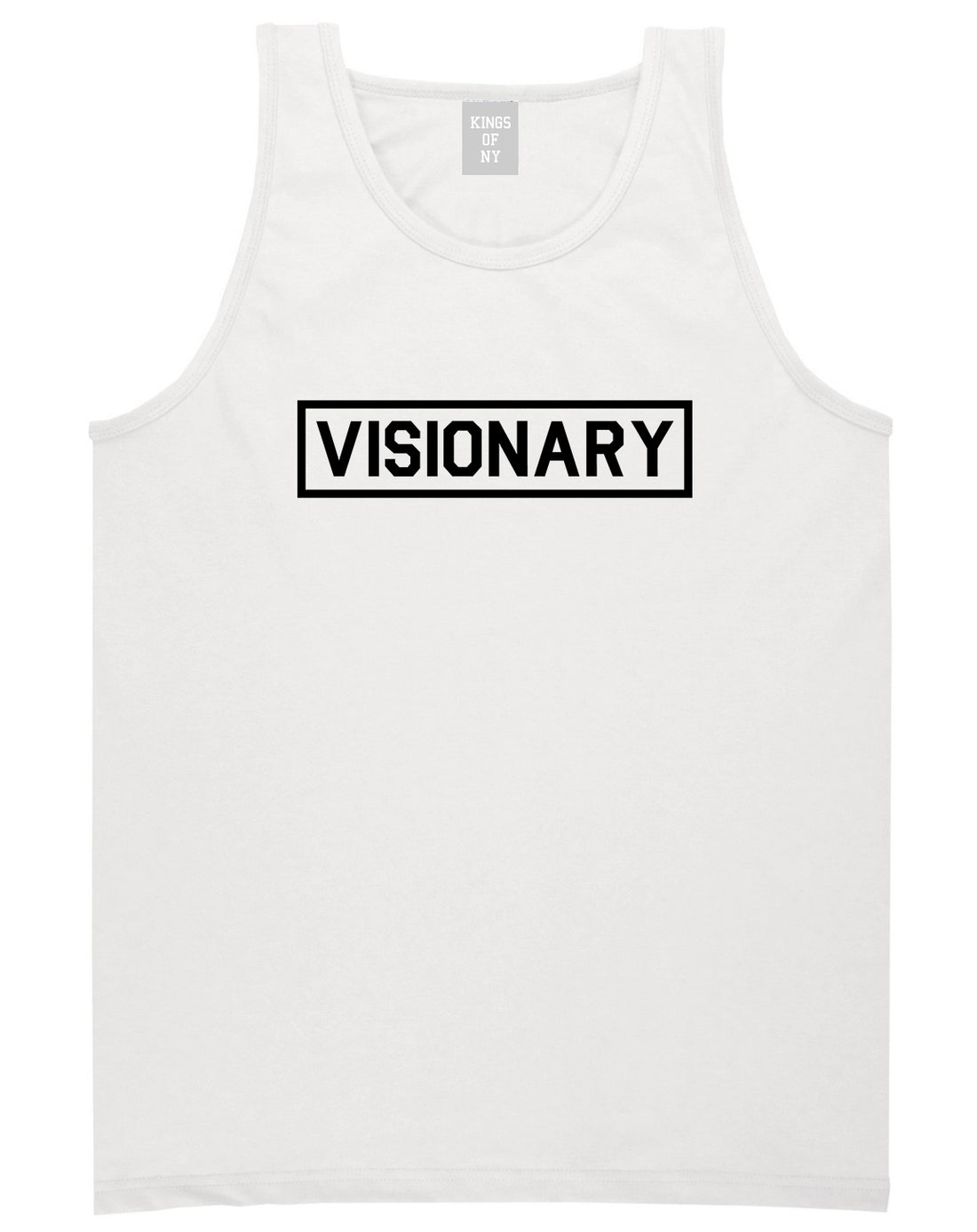 Visionary Box Mens Tank Top Shirt White by Kings Of NY