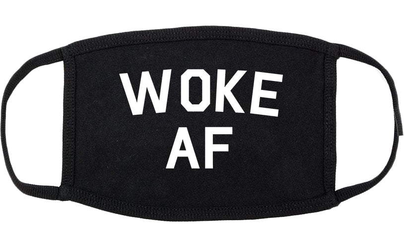 Woke AF Cotton Face Mask Black