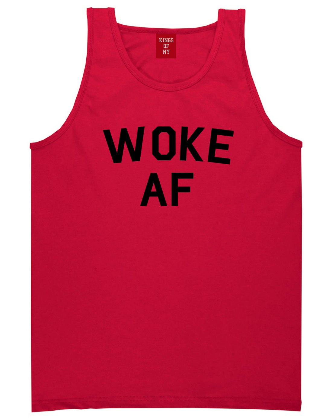 Woke AF Mens Tank Top Shirt Red