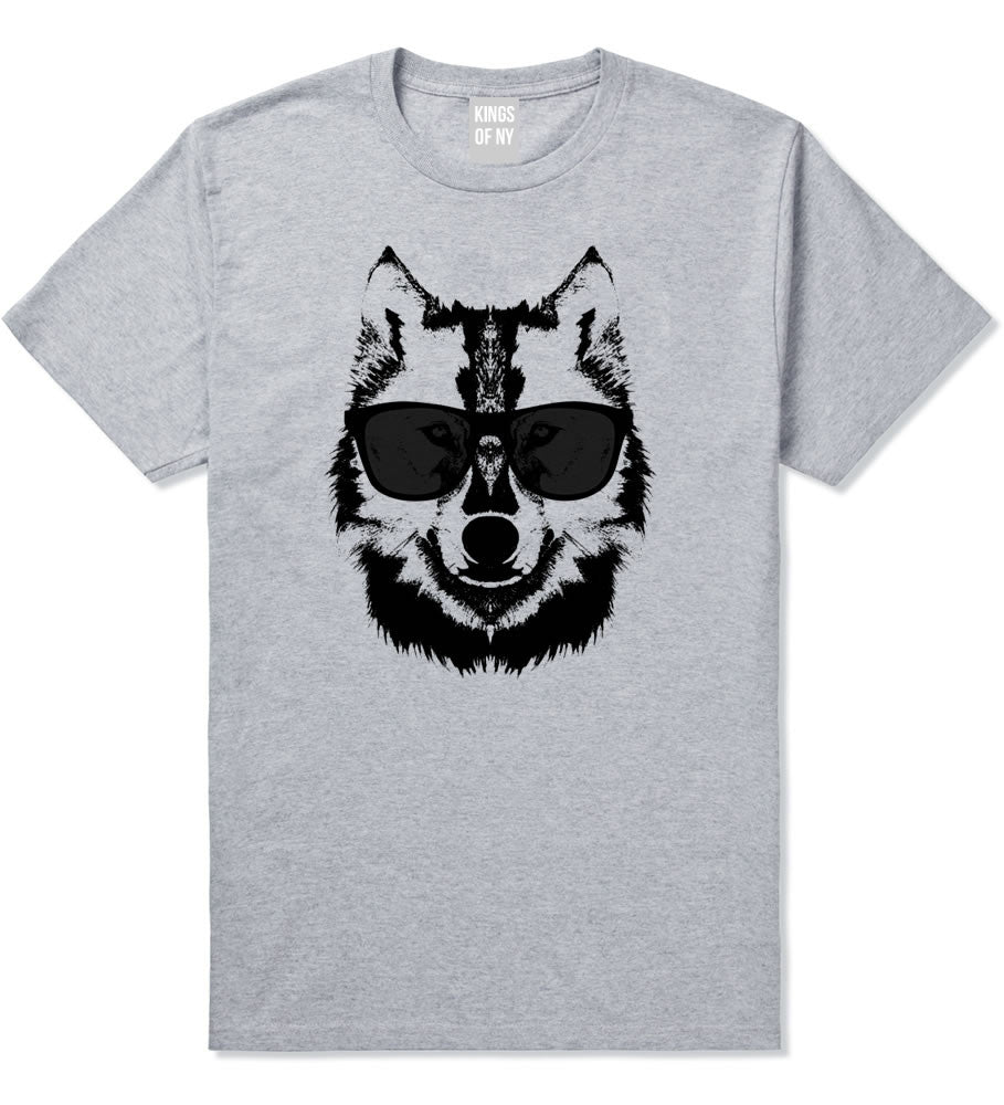 Wolf With Glasses Funny T-Shirt
