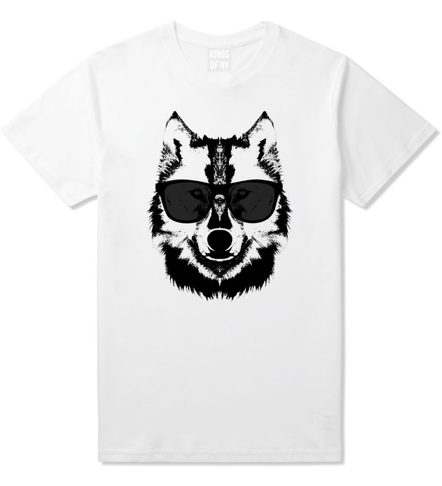 Wolf With Glasses Funny T-Shirt