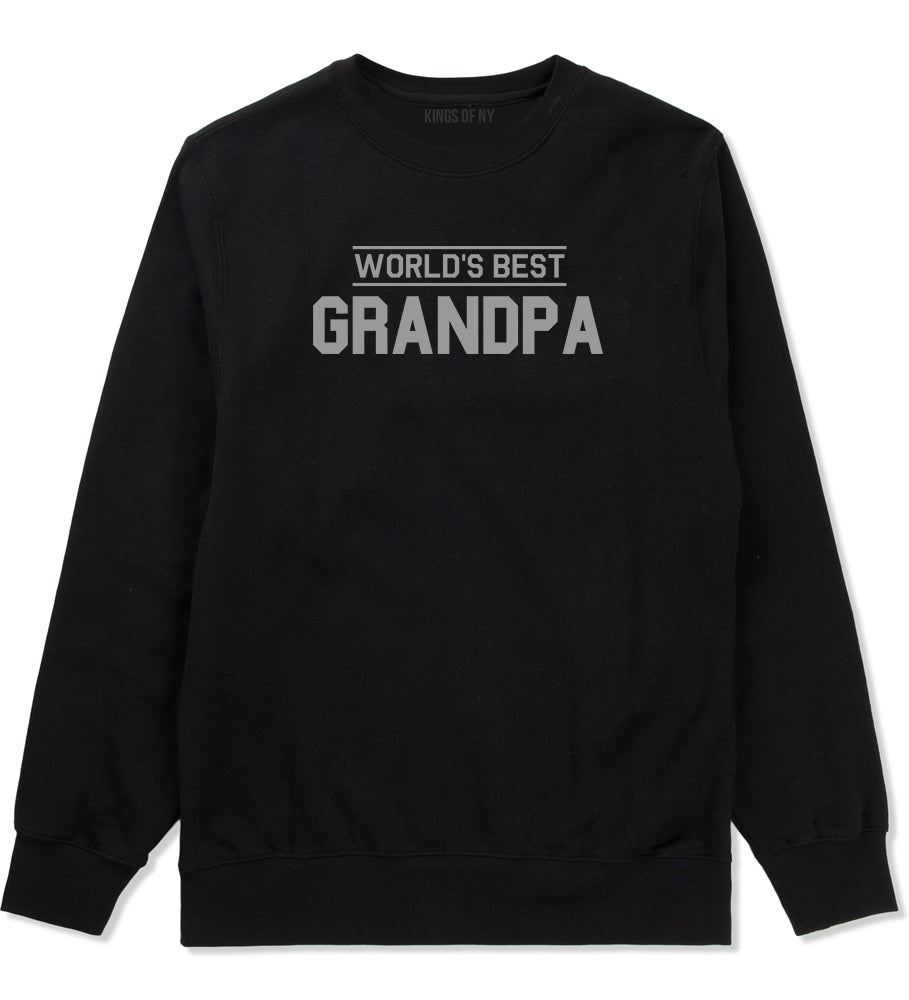Worlds Best Grandpa Gift Mens Crewneck Sweatshirt Black