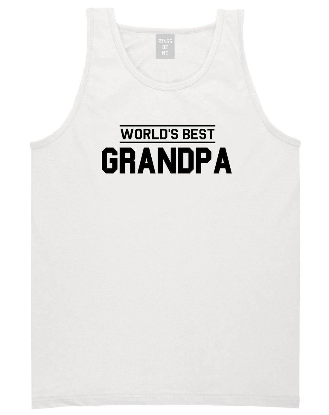Worlds Best Grandpa Gift Mens Tank Top Shirt White